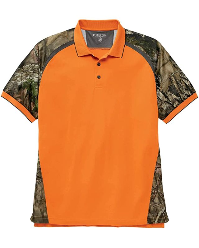 Photo 1 of Legendary Whitetails Mens Pro Hunter Performance Polo ORANGE S