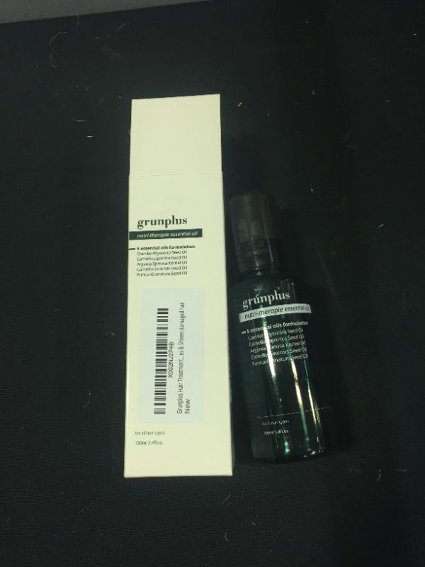 Photo 2 of  Grunplus Hair Treatment Organic Oil - 3.4 fl oz Pure 100% Cold Pressed Premium Grade Oil Treatment for all types of Hair - Repairs & Hydrates & Shines damaged hair
EXP 07/01/2022