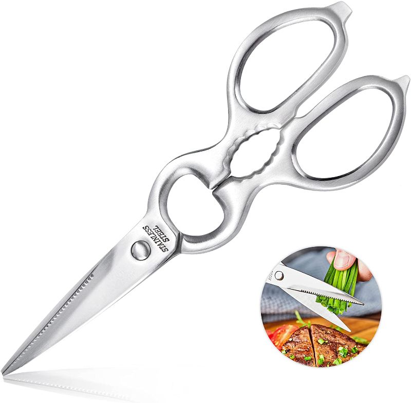 Photo 1 of Kitchen Shears, Stainless Steel kitchen Scissors Heavy Duty, Utility Cooking Scissors For Food, Sharp Poultry Shears All Purpose With Bottle Opener And Nut Cracker
