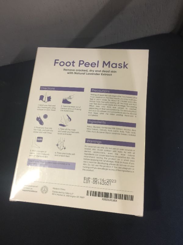 Photo 2 of 
??Foot Peel Mask (2 Pairs) - Foot Mask for Baby soft skin - Remove Dead Skin | Foot Spa Foot Care for women Peel Mask with Lavender and Aloe Vera Gel for Men and Women Feet Peeling Mask Exfoliating
