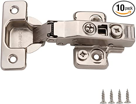 Photo 1 of DecoBasics Full Overlay Soft Close Cabinet Hinges for Kitchen Cabinets (10 Pcs) -105° Frameless Concealed Cabinet Door Hinge -3 Way Adjustability -Clip on Plate & Matching Screw for Easy Installation
