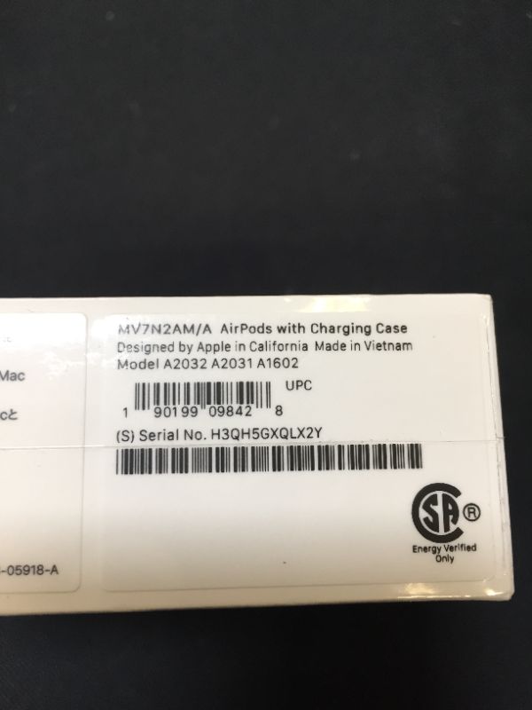 Photo 1 of Apple AirPods (2nd Generation) --- FACTORY SEALED
