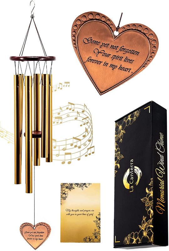 Photo 1 of  Sympathy Wind Chimes, Memorial Wind Chimes for Loss of Loved One, Memorial Gift for Loss of Husband, Memorial Gifts for Loss of Father, Bereavement, Gifts for Mother
