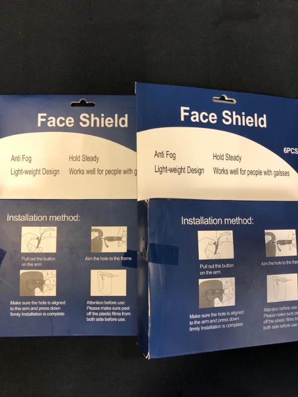 Photo 2 of 2 Packs of Face Shield total of 12 pieces