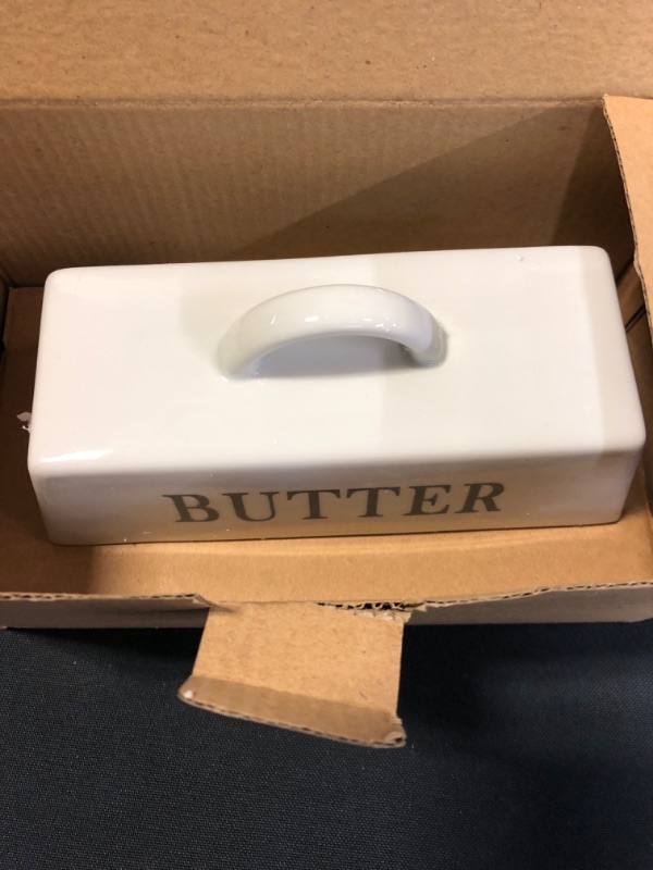 Photo 2 of  Butter Dish, Ceramic Porcelain Butter Dish with Lid Handle Cover Design for East/West Coast Butter
Visit the YouPeng Store