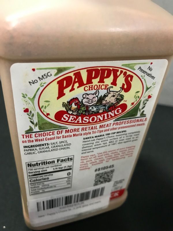 Photo 1 of Pappy's Choice Seasonings - Original. Perfect for bbq and smoked brisket, steak, beef, chicken, fajita, hogs, rib, seafood, bagel, popcorn, jerk, pizza and more. OCT/2023