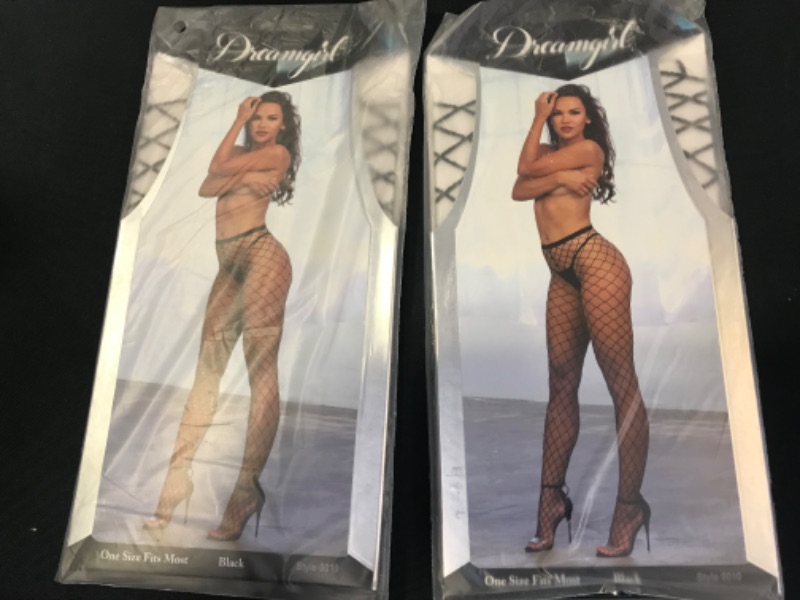 Photo 3 of Dreamgirl Women's Fence Net Pantyhose 2 PACK ONE SIZE FITS MOST 