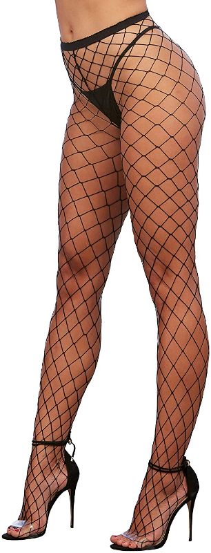 Photo 1 of Dreamgirl Women's Fence Net Pantyhose 2 PACK ONE SIZE FITS MOST 