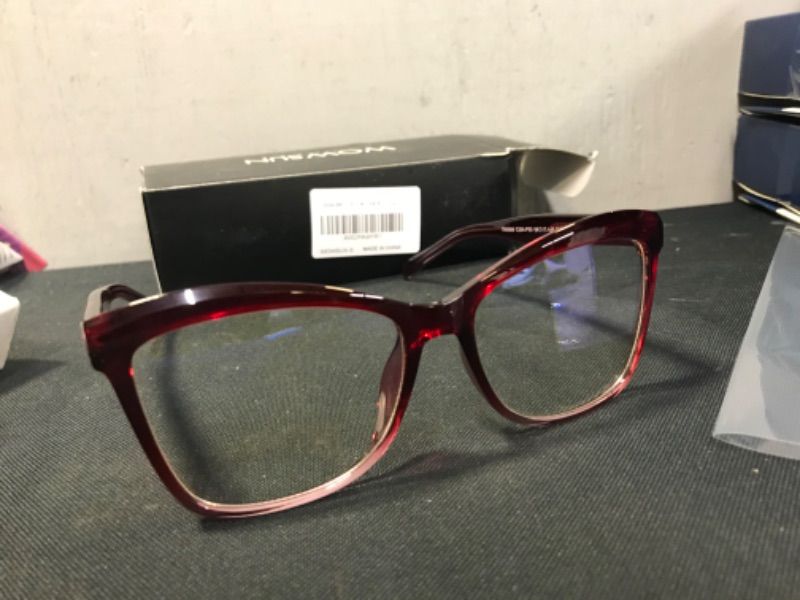Photo 1 of Cat Eye Blue Light Blocking Glasses for Women Non-prescription Clear Lens Fake Glasses Frame Computer Glasses Blue Blocker