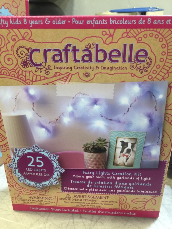 Photo 2 of Craftabelle – Fairy Lights Creation Kit – DIY Twinkle Lights for Bedroom – 7pc String Light Set with Accessories – DIY Arts & Crafts for Kids Aged 8 Years +