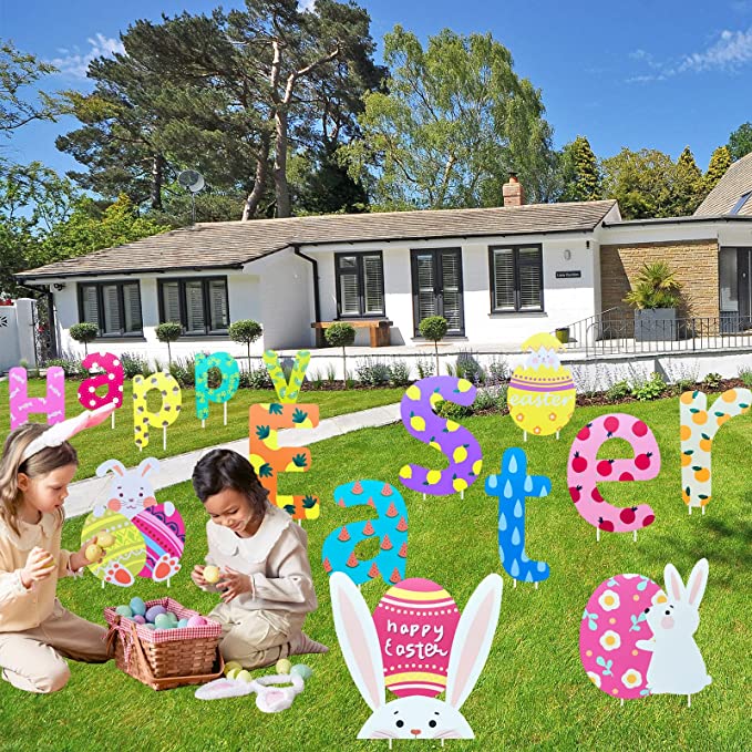 Photo 1 of 2022 EASTER Yard Sign with Stakes