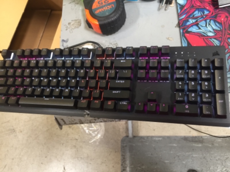 Photo 2 of Corsair K60 RGB Pro SE Mechanical Gaming Keyboard - Cherry Mechanical Keyswitches - Durable AluminumFrame - Customizable Per-Key RGB Backlighting - PBT Double-Shot Keycaps - Detachable Palm Rest