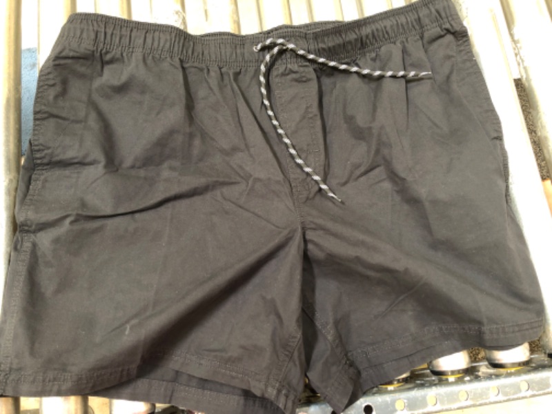 Photo 2 of esssentials mens 6" seam drawtring walk short -- black --- xxl