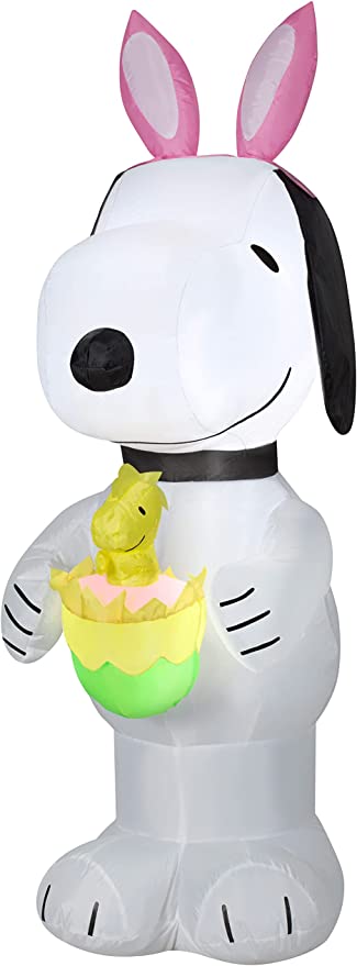 Photo 1 of  Airblown 4ft Snoopy Holding Egg
