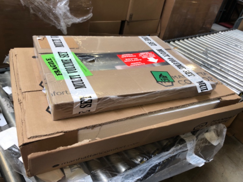 Photo 1 of Manhattan Comfort Viennese 63 in. 6 Shelf Buffet Cabinet --BOX 2 AND BOX 3 ONLY. MISSING BOX 1-