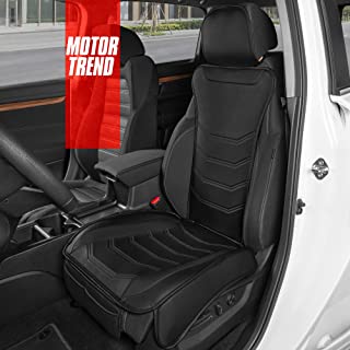 Photo 1 of Motor Trend LuxeFit Black Faux Leather Car Seat Cover for Front Seats, 1 Piece – Premium Seat Protector, Padded Front Seat Cushion for Auto Truck Van & SUV, Car Interior Cover
