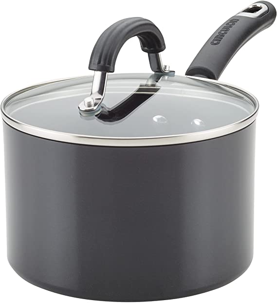 Photo 1 of Circulon Nonstick Sauce Pan/Saucepan with Lid, 3 Quart, Black Metallic
.... LID HANDLE BROKEN