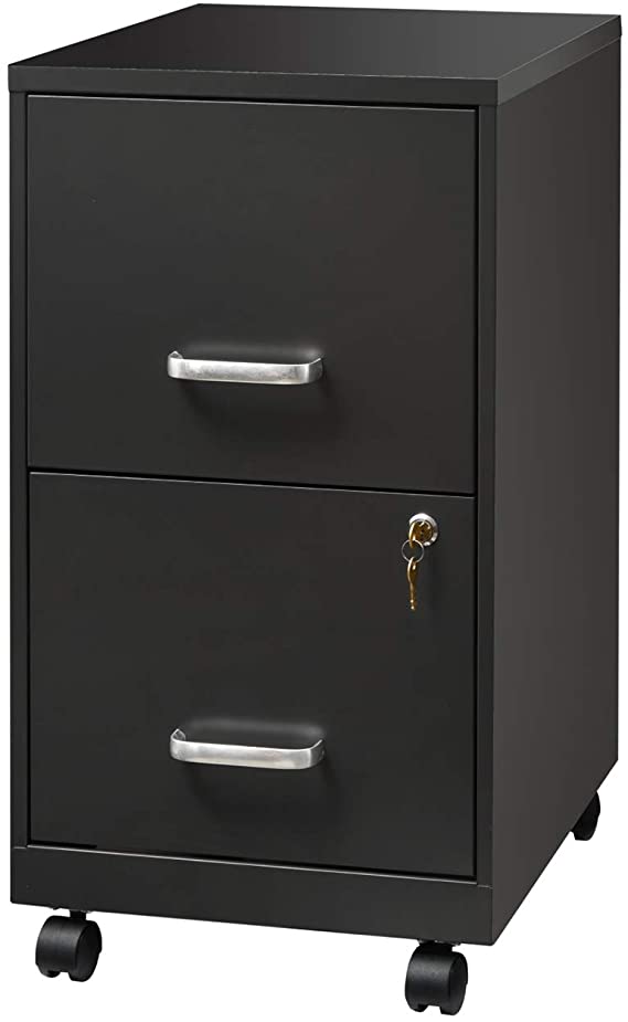 Photo 1 of AD ARAZY 2 Drawer File Cabinet, 18" Deep Metal Filing Cabinet with Lock, Made by Thick Metal Materials with Smooth Casters, Letter Size(Grey)