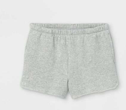 Photo 1 of BOX OF 9-- Kids' Fleece Raw Edge Lounge Shorts - art class™ LARGE HEATHER GRAY

