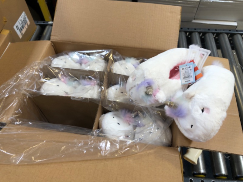 Photo 2 of 6 PAIR--Girls' Unicorn Slippers - Cat & Jack™ White WHITE XLARGE 

