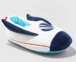 Photo 1 of BOX OF 6-- Boys' Zion Spaceship Slippers - Cat & Jack™ Blue MEDIUM