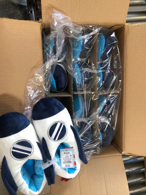 Photo 2 of BOX OF 6-- Boys' Zion Spaceship Slippers - Cat & Jack™ Blue MEDIUM