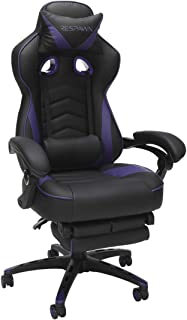 Photo 1 of RESPAWN 110 Racing Style Gaming Chair, Reclining Ergonomic Chair with Footrest, in Purple