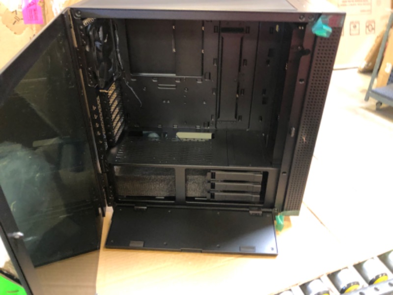 Photo 1 of Razer Tomahawk ATX Mid-Tower Gaming Case: Dual-Sided Tempered Glass Swivel Doors, Ventilated Top Panel, Chroma RGB Underglow Lighting, Built-in Cable Management, Classic Black
