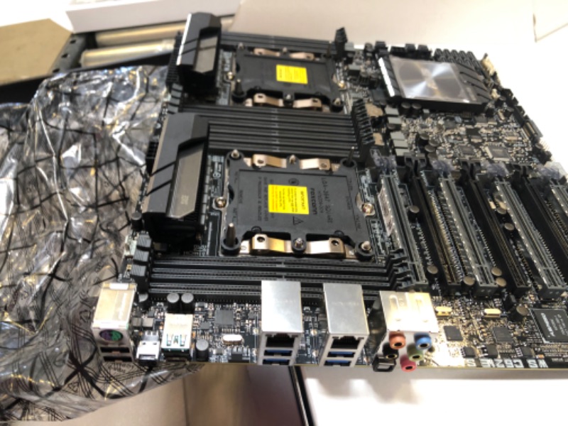 Photo 3 of ASUS WS C621E Sage Extreme Power Intel® Xeon® Processor Workstation Motherboard for Two-way XEON CPU performance, with U.2, M.2 connectors, dual Gb LAN, USB 3.1 Type-C & Type-A, 10 x SATA 6Gb/s ports
