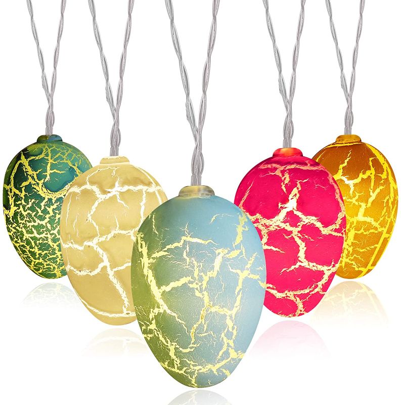Photo 1 of N+A 10Ft 20Lights Easter Egg String Lights Easter Decorations, Easter Lights Battery Powered Easter Egg Fairy Lights Easter Decor for Easter Tree Wreath Indoor Outdoor Decoration(Warm White)
