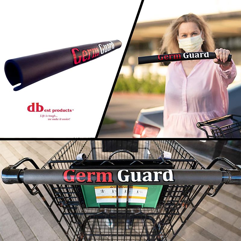 Photo 1 of  Germ Guard Contactless Supermarket Shopping Cart Handle Cover Protection Prevents The Spread Glove Alternative PPE, Black
