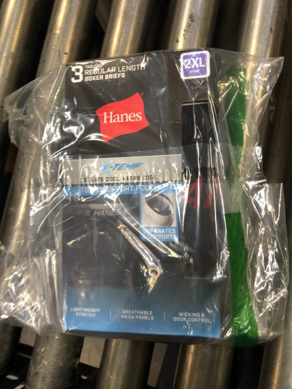 Photo 2 of Hanes Total Support Pouch Men's Boxer Briefs Pack, Anti-Chafing, Moisture-Wicking Underwear with Cooling (Trunks Available)
XXL