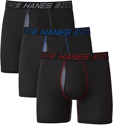 Photo 1 of Hanes Total Support Pouch Men's Boxer Briefs Pack, Anti-Chafing, Moisture-Wicking Underwear with Cooling (Trunks Available)
XXL