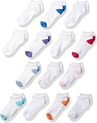 Photo 1 of Amazon Essentials Unisex Kids and Toddlers' Cotton Low Cut Sock, Pack of 14 SMALL