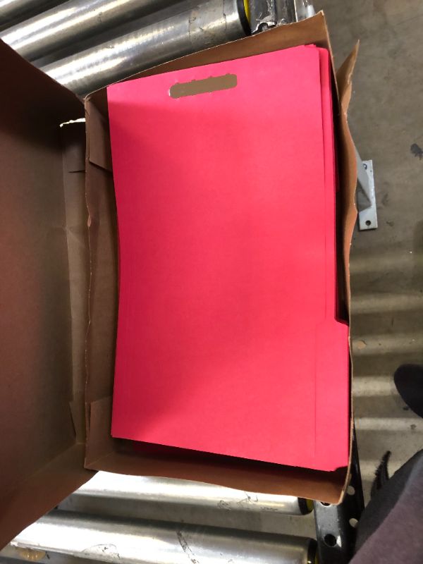 Photo 2 of Smead Fastener File Folder, 2 Fasteners, Reinforced 1/3-Cut Tab, Legal Size, Red, 50 per Box (17740)
