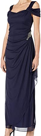 Photo 1 of Alex Evenings Women's Long Cold Shoulder Dress (Petite and Regular Sizes)
SIZE 10