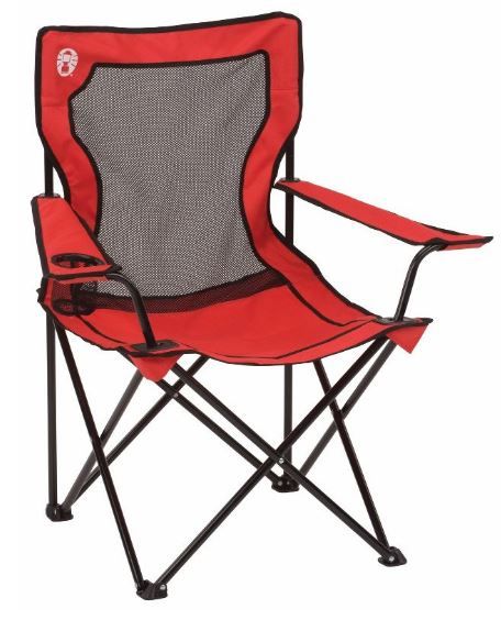 Photo 1 of Coleman Cool Mesh Quad Chair - Red

