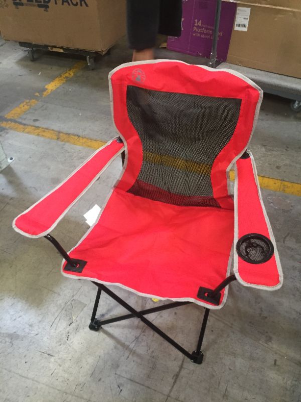 Photo 3 of Coleman Cool Mesh Quad Chair - Red

