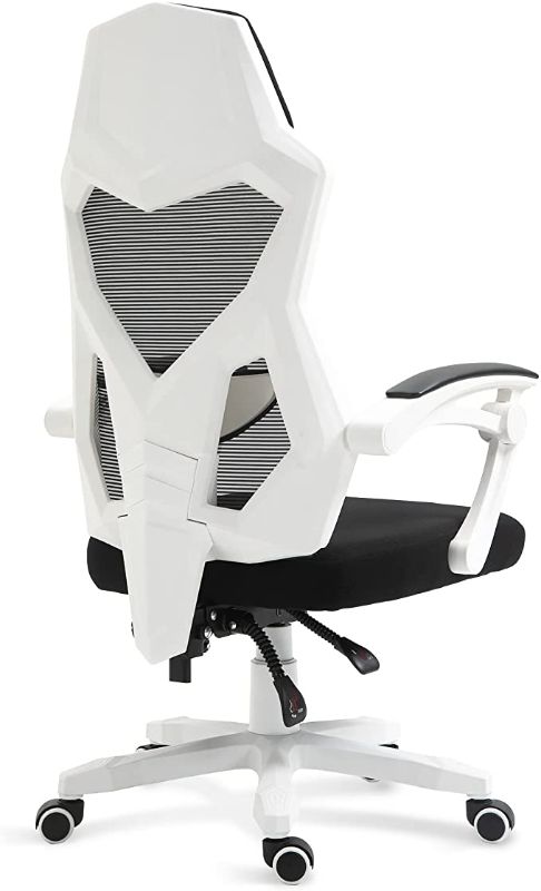 Photo 1 of HOMEFUN Ergonomic Office Chair, High Back Executive Desk Chair Height Adjustable Mesh Computer Chair with Lumbar Support and Headrest, White