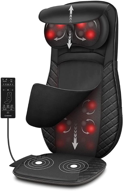 Photo 1 of Comfier Shiatsu Neck & Back Massager with Heat, Massagers for Neck and Back Deep Tissue,Adjustable Shiatsu Nodes,Full Body Massage Chair Pad for Office,Home,Gifts for Mom,Dad