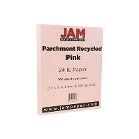 Photo 1 of JAM Paper Parchment 24lb Paper 8.5 x 11 Pink Recycled 100 Sheets/Pack 96600900

