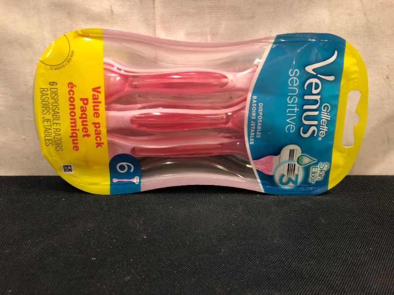 Photo 1 of 1 Pack Of  Gillette Venus Sensitive Women's Disposable Razor, 6 Count
