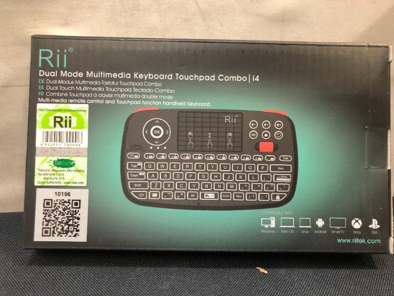 Photo 1 of Rii Rk707 Mini Wireless Game Controller Mouse Keyboard Combo
