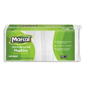 Photo 1 of 2 PACKS Marcal 6506 Small Steps Lunch Napkins, White, 400 Napkins (MRC6506PK)
