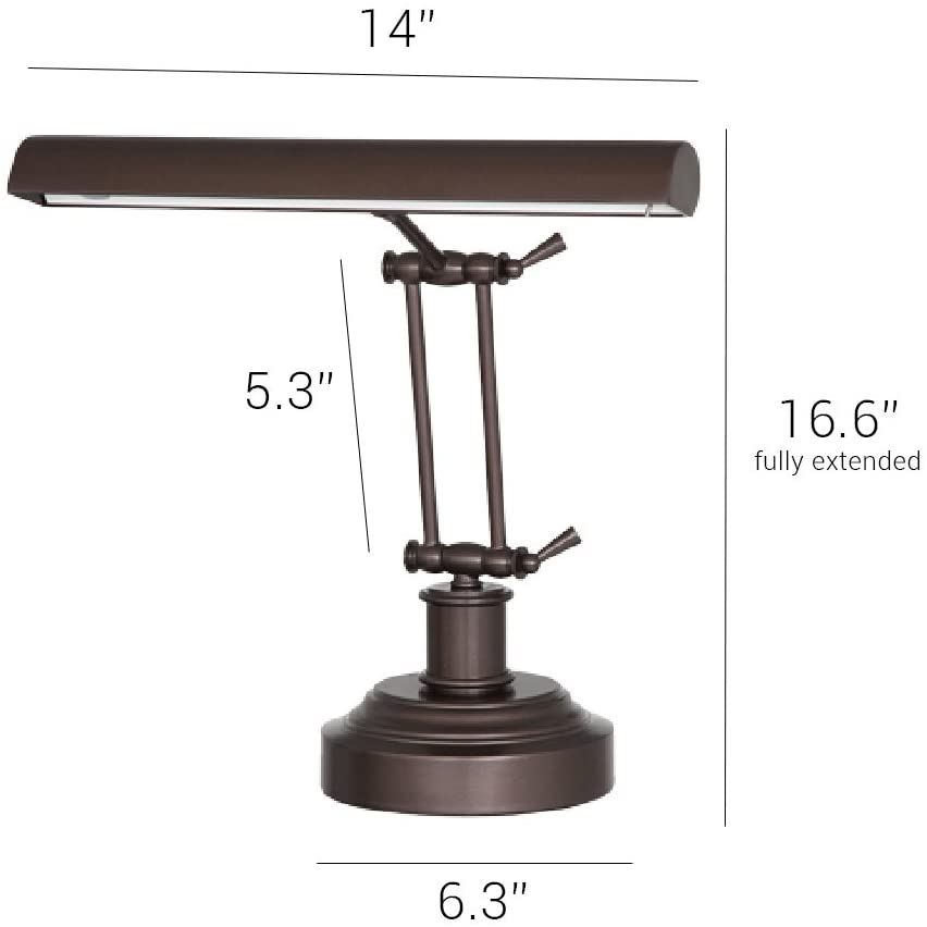 Photo 2 of Cocoweb 36 cm 3-level Dimmable 2-point Adjustable LED Piano Desk Lamp - Mahogany Bronze DLED14MB
