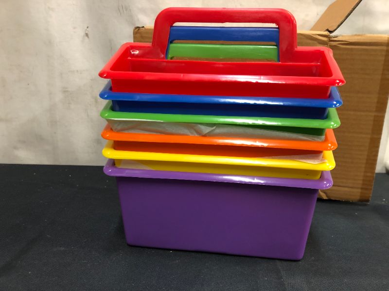 Photo 3 of Compartment Classroom Storage Caddies, Educational, 6 Pieces
