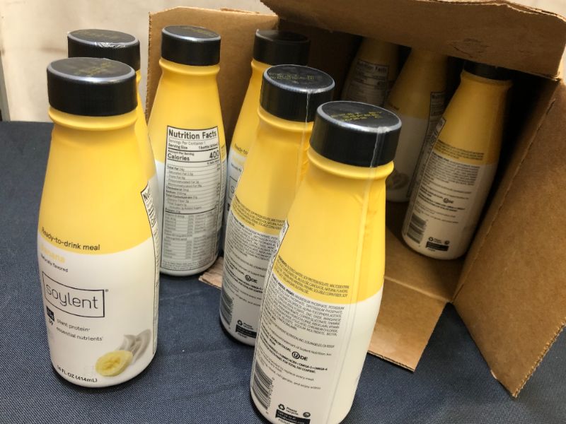 Photo 1 of 14 OZ SOYLENT BANANA 12 PACK Exp 24 FEB-2022