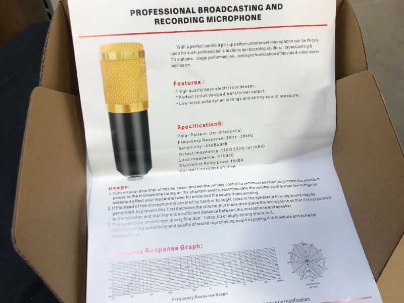 Photo 1 of Neewer Professional Studio Broadcasting Recording Condenser Microphone & NW- 35 Adjustable Recording Microphone 