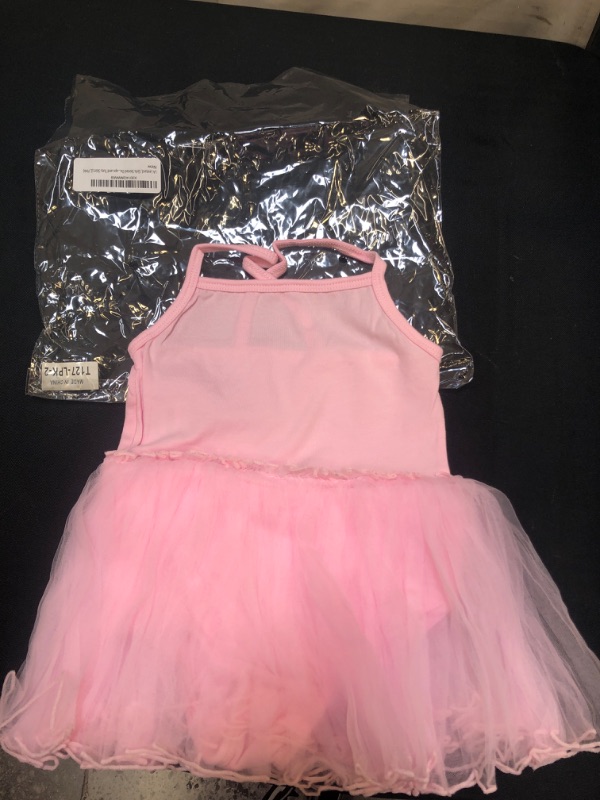 Photo 1 of La leotard, girls skirted dance tutu skirt ( size 2, pink ) 