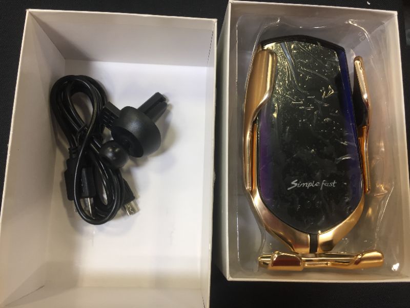 Photo 1 of 10 W wireless car charger smart sensor ( gold )